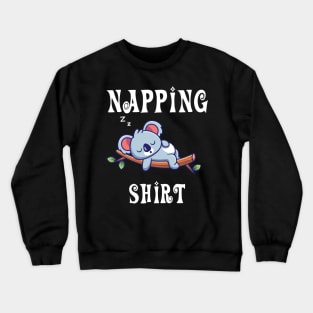 napping shirt with cute sleeping koala Crewneck Sweatshirt